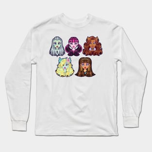 Monster High G1 Ghouls - Frankie, Draculaura, Clawdeen, Lagoona, Cleo Long Sleeve T-Shirt